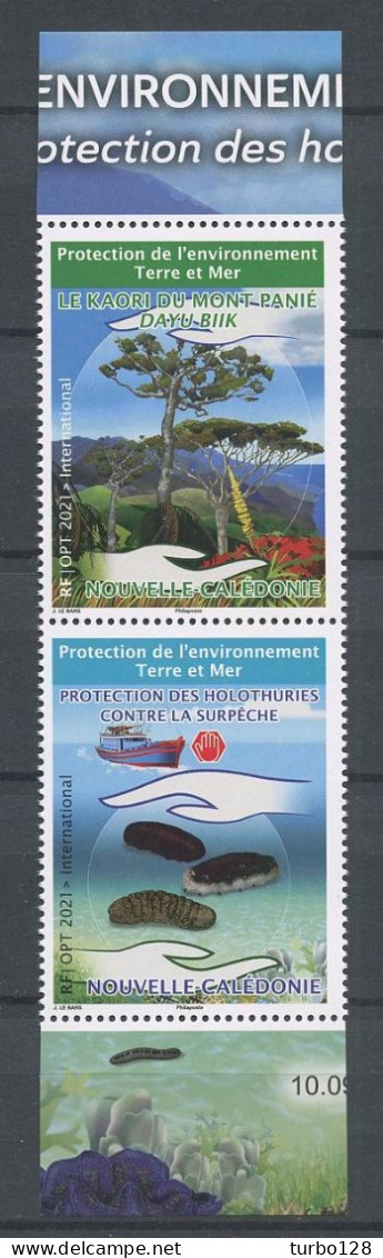 Nlle CALEDONIE 2021 N° 1411/1412 ** Neufs MNH Superbes Environnement Protection Terre Et Mer Kaori Panié Les Holothuries - Ungebraucht