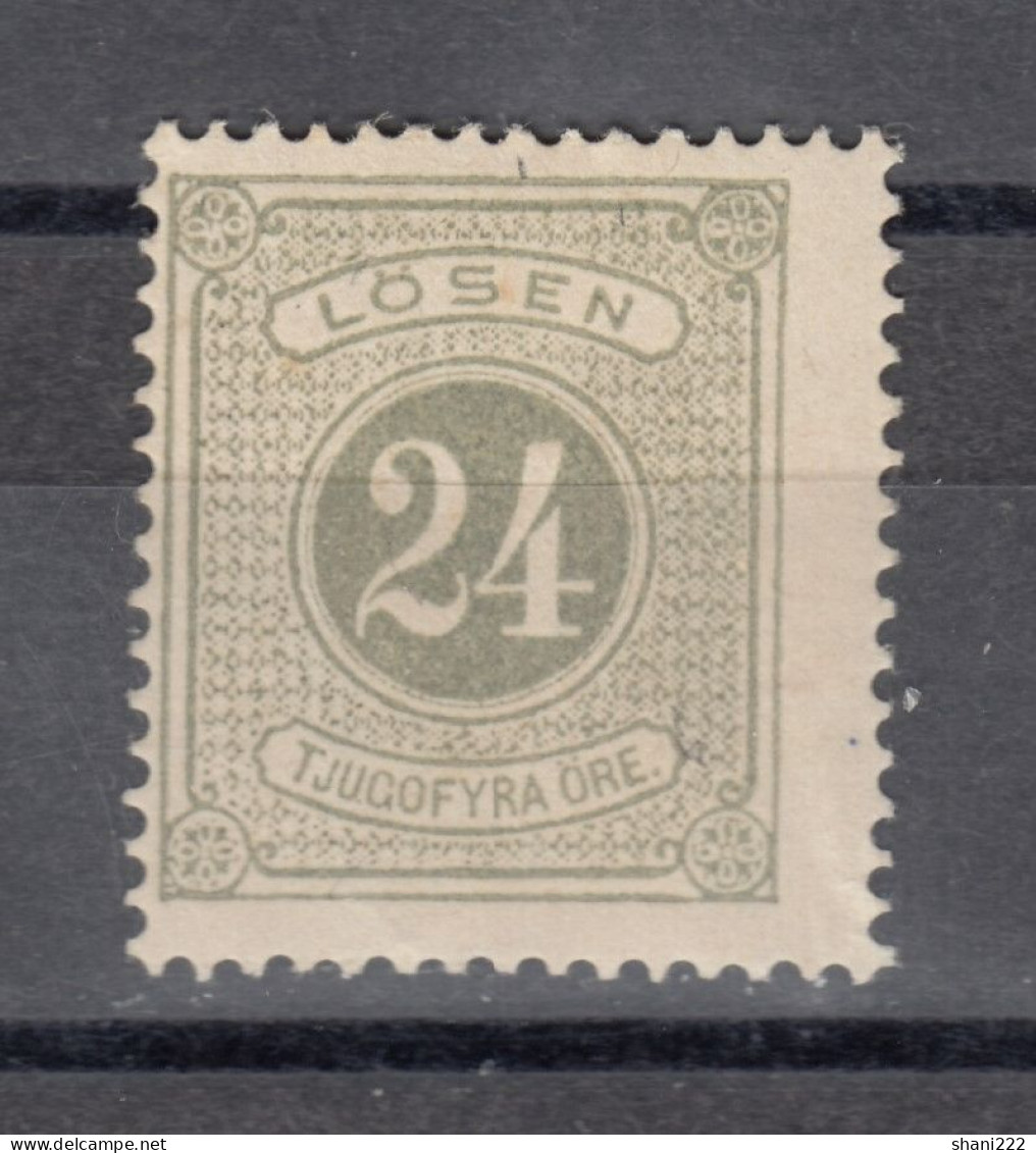 Sweden 1874 24 Ore Due, Olive - MH (73-117a) - Postage Due