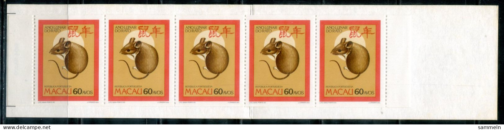 MACAO 513 C MH Mnh - Chinesisches Jahr Der Ratte, Chinese Year Of The Rat, Année Chinoise Du Rat - MACAU - Markenheftchen