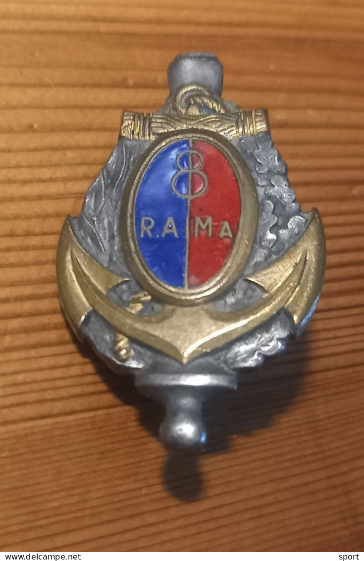 Broche MILITARIA  8 R.A.M. A Fabricant DRAGO - Marine