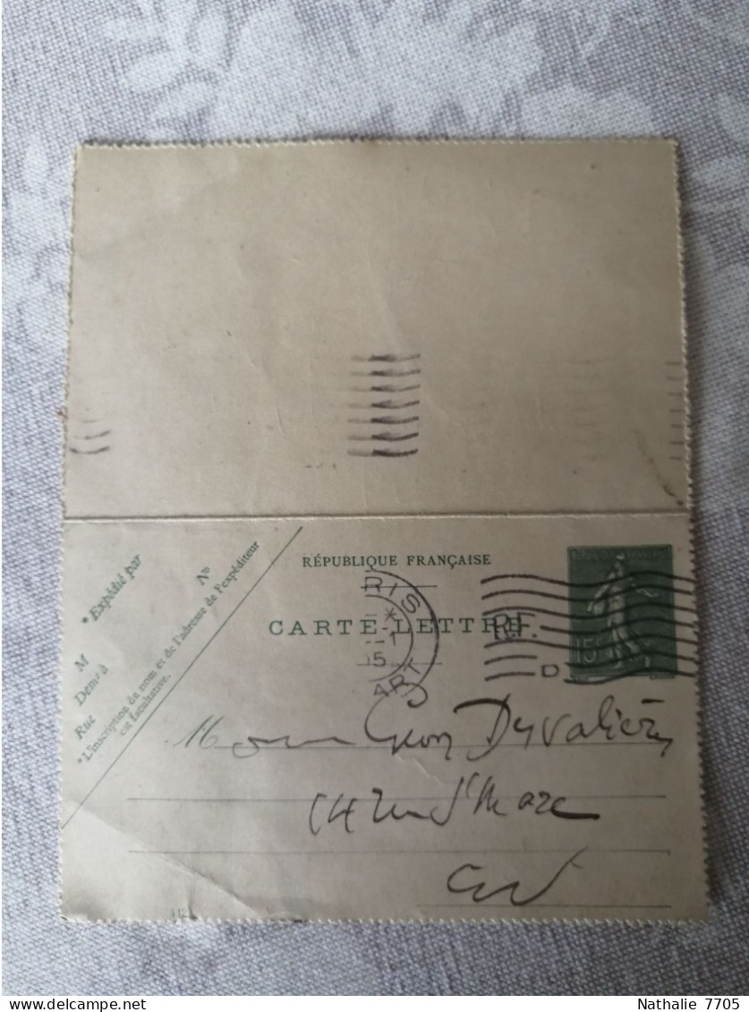 Lot de 5 correspondances adressées à George DESVALLIERES - Peintre- (1861-1950) + 2 cartes de visites avec autographe