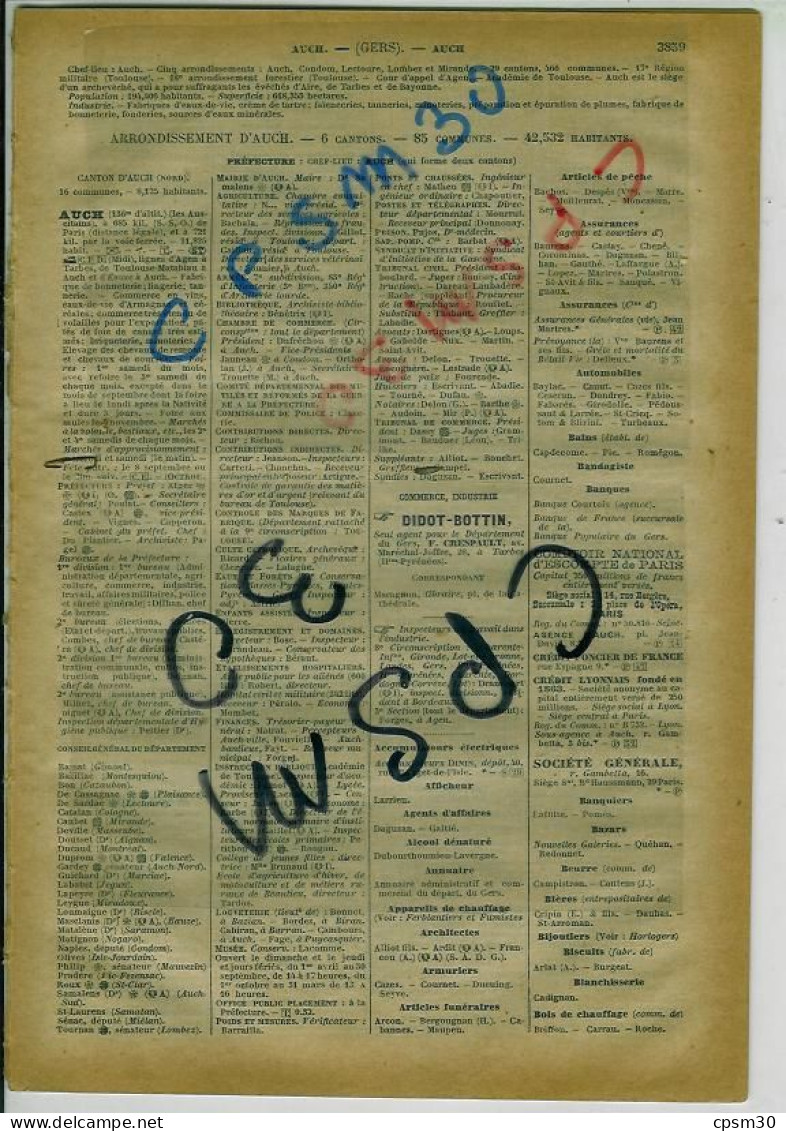 ANNUAIRE - 32 - Département Gers - Année 1925 - édition Didot-Bottin - 29 Pages - Telefonbücher