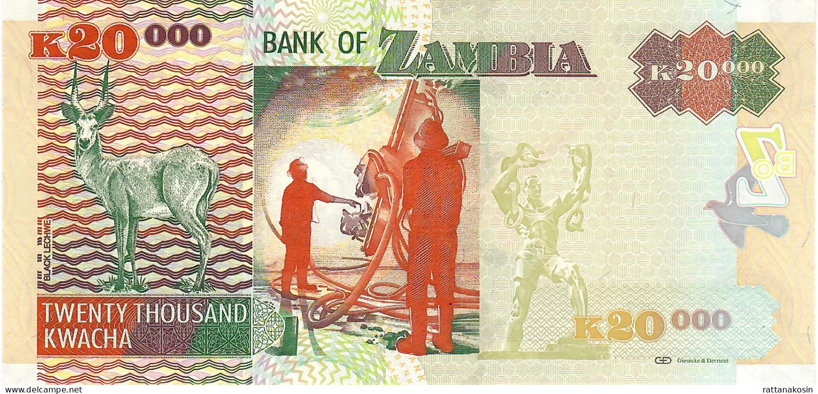 ZAMBIA P47g 20000 Or 20.000 KWACHA 2011 #HM/03    UNC. - Sambia