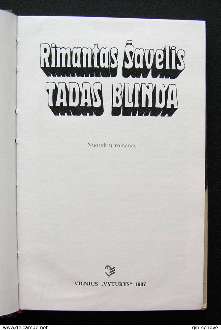 Lithuanian Book / Tadas Blinda Šavelis 1987 - Cultura