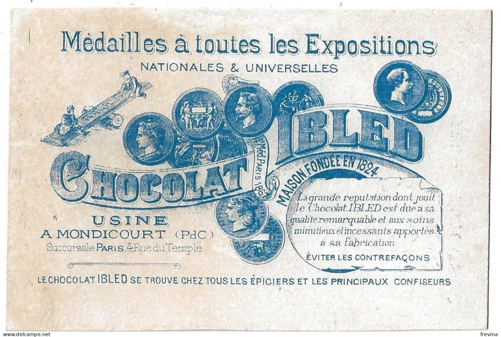 Chromos Publicitaire Chocolat Ibled Année 1900 L'ours - Ibled