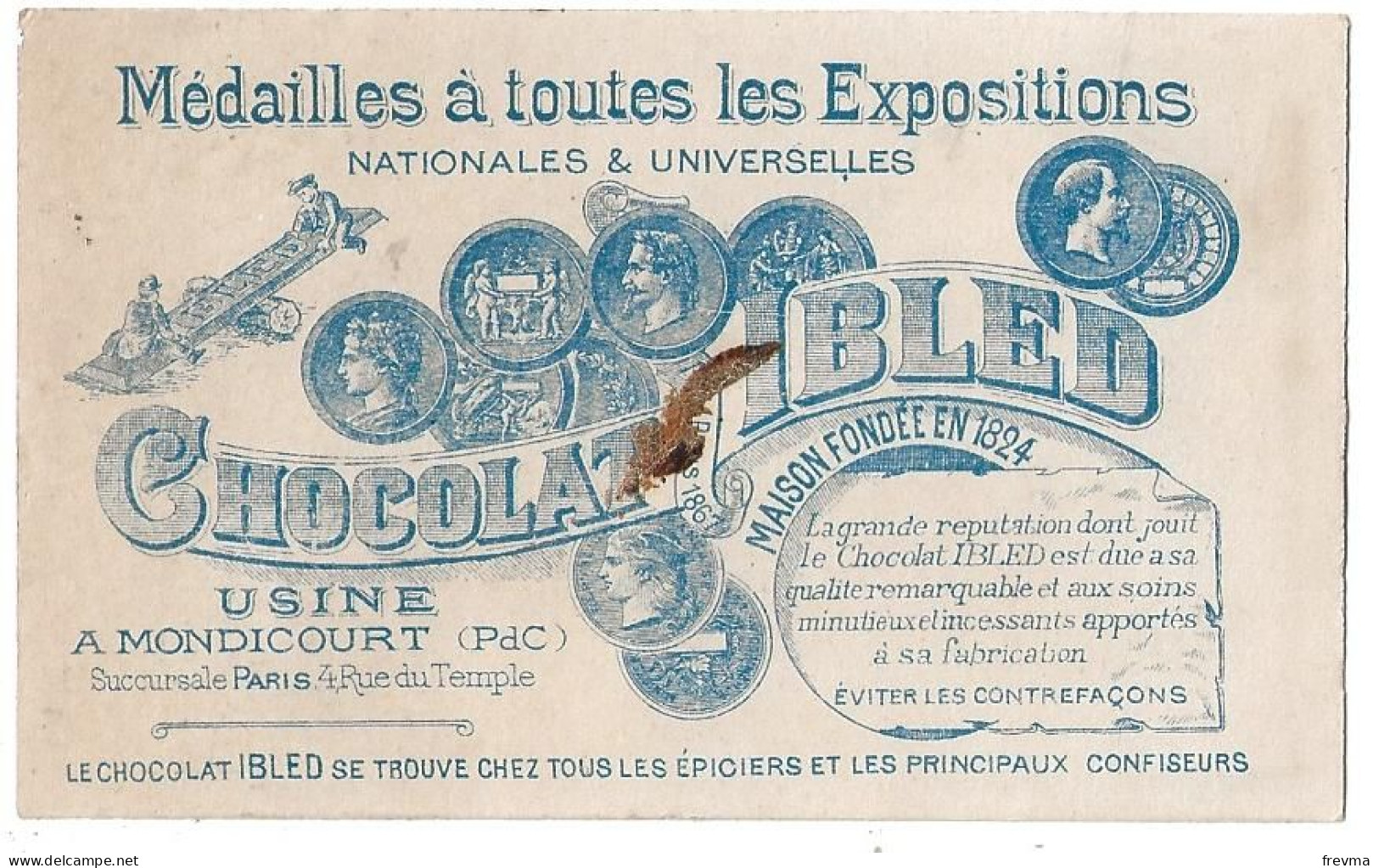 Chromos Publicitaire Chocolat Ibled Année 1900 Carosse Louis XIII - Ibled