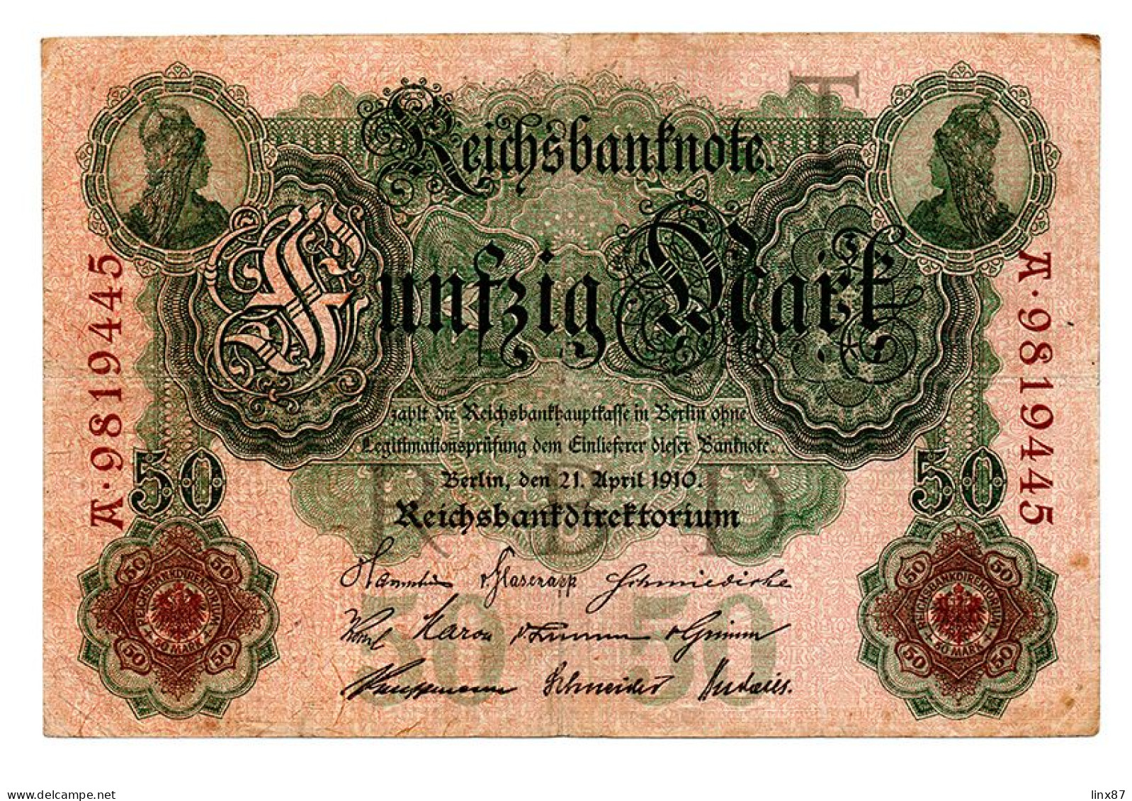 "Reichsbanknote" Collezione Di N. 47 Banconote Germania 1910-1923. - Alla Rinfusa - Banconote