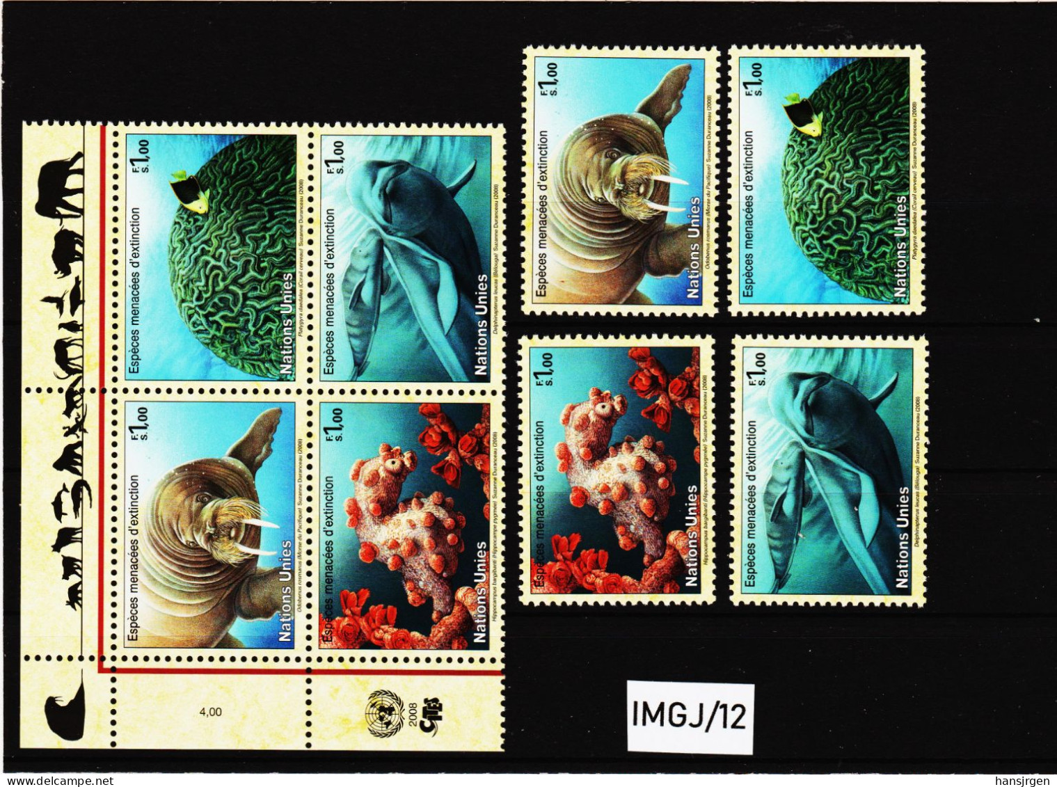 IMGJ/12 UNO GENF 2008 MICHL  588/91  Postfrisch ** SIEHE ABBILDUNG - Unused Stamps