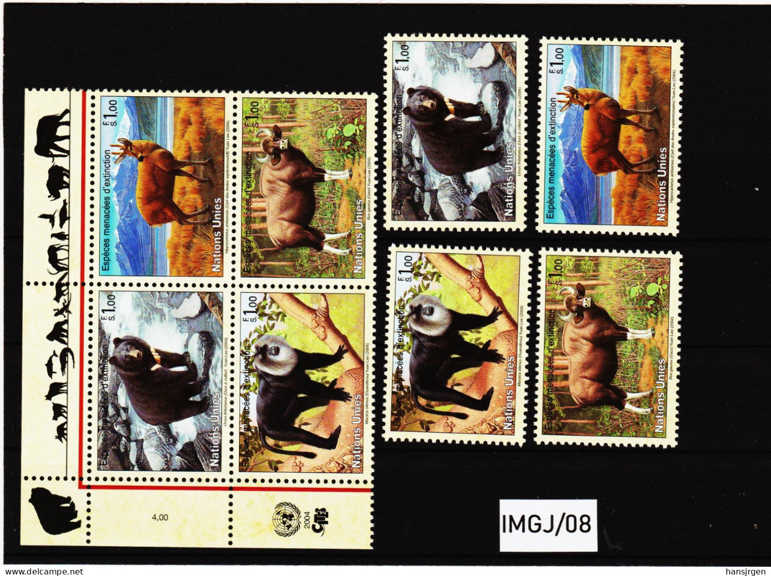 IMGJ/08 UNO GENF 2004 MICHL  482/85  Postfrisch ** SIEHE ABBILDUNG - Unused Stamps