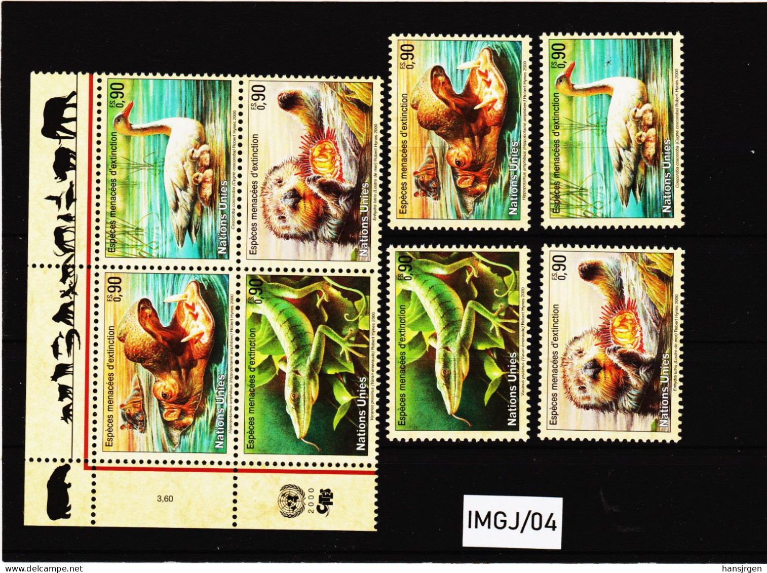IMGJ/04 UNO GENF 2000 MICHL  385/88  Postfrisch ** SIEHE ABBILDUNG - Unused Stamps