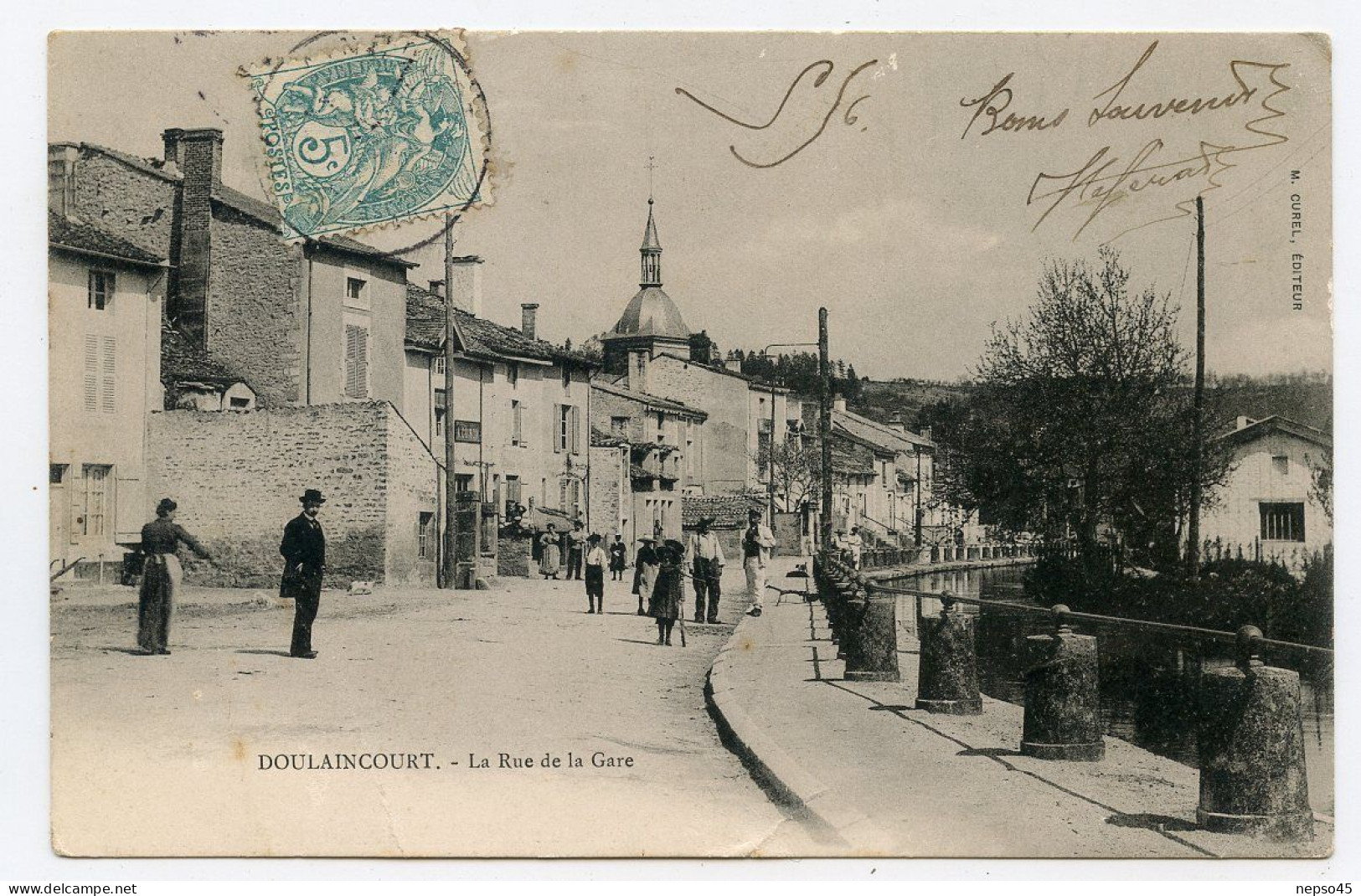 Doulaincourt (52)  Rue De La Gare.carte Animée - Doulaincourt