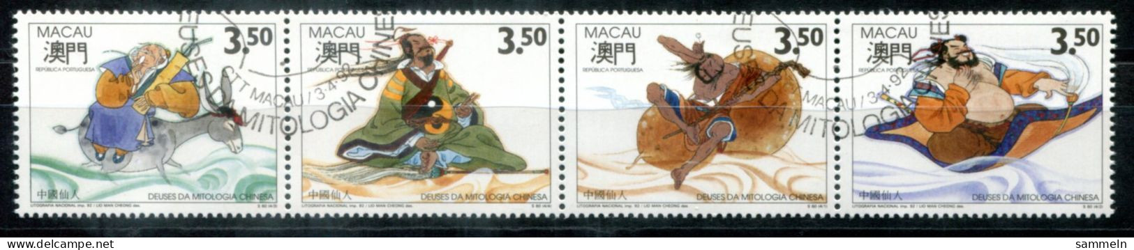 MACAO 695-698 ZDr. Canc. - Chinesische Mythologie, Chinese Mythology, Mythologie Chinoise - MACAU - Used Stamps