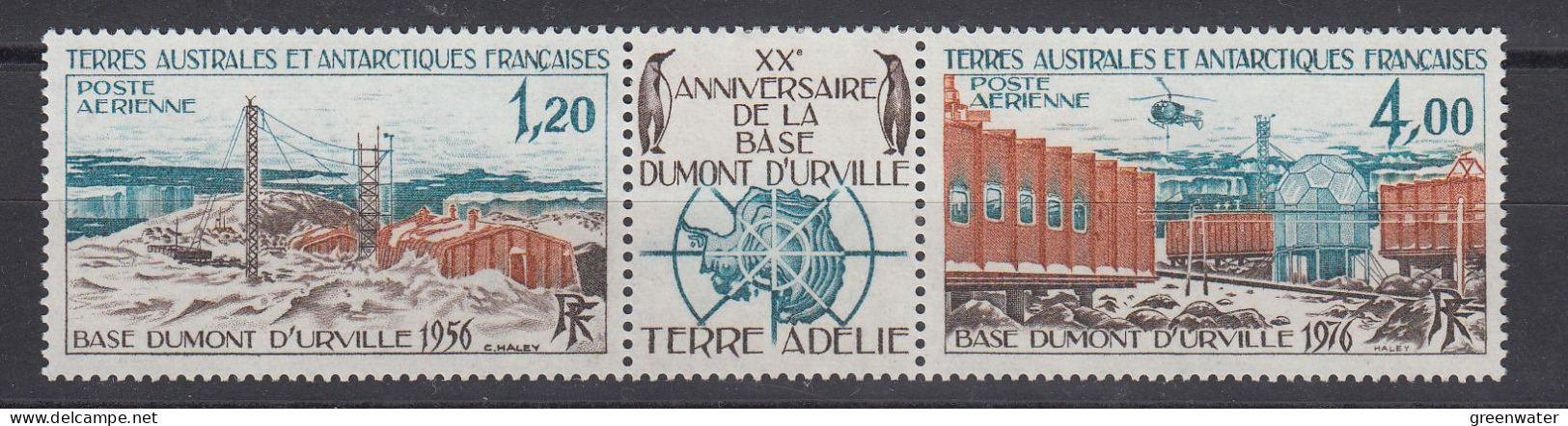 TAAF 1975 20 Ann. Base Dumont D'Urville 2v + Label ** Mnh  (BTA) - Usati