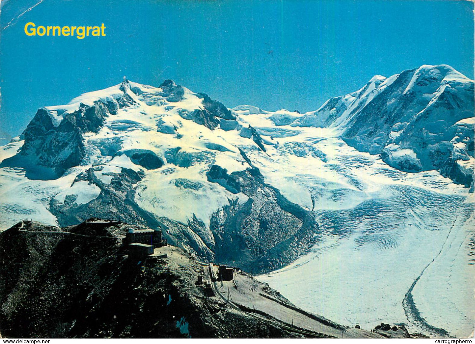 Switzerland Gornergrat Mountain Scene Zermatt 1973 - Matt