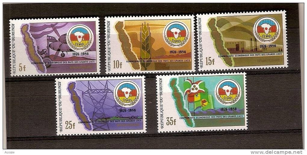 Burundi 1987 OBCn° 954-58 *** MNH Cote 55 Euro - Nuovi