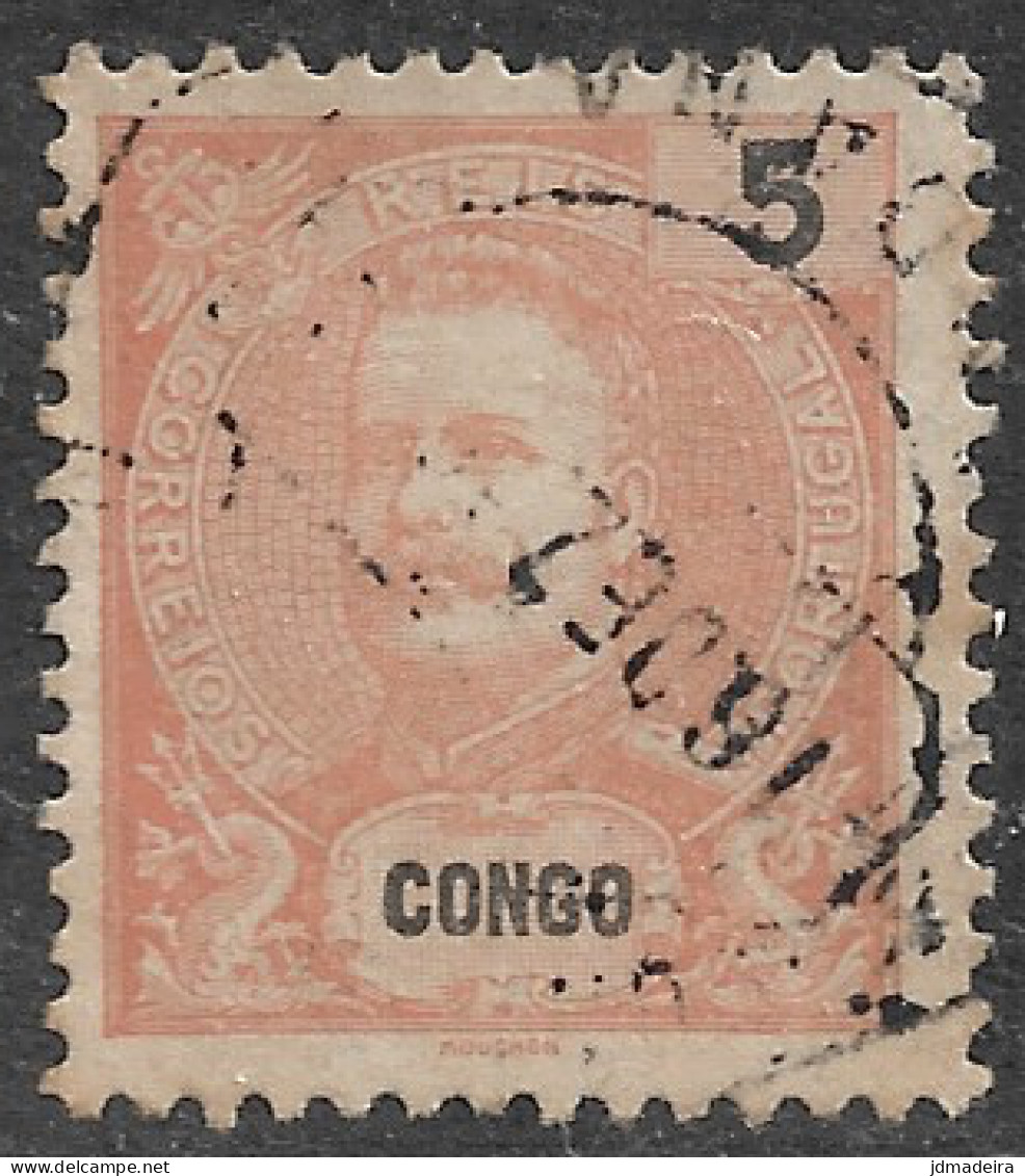 Portuguese Congo – 1898 King Carlos 5 Réis Used Stamp - Congo Portugais