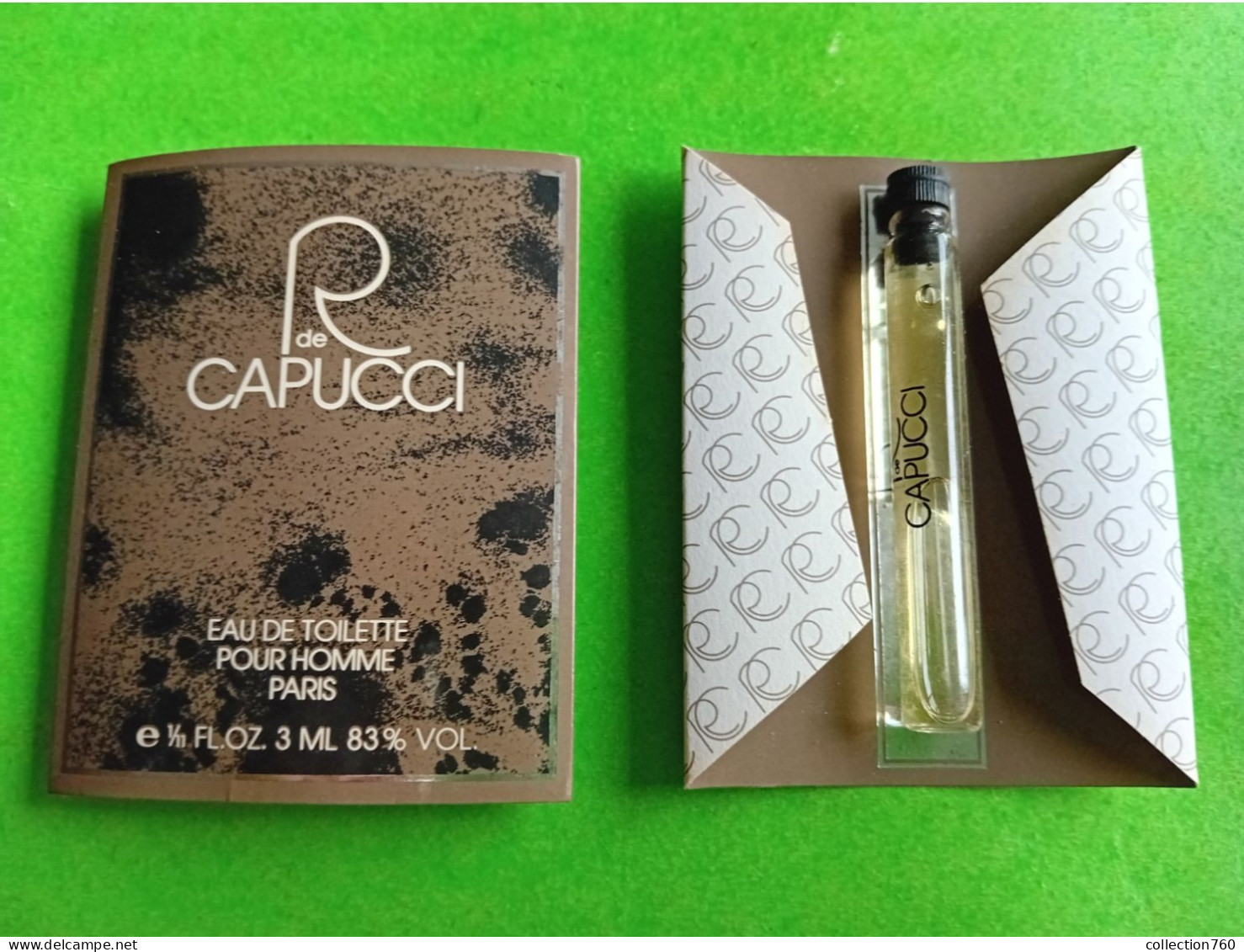 R De CAPUCCI - Echantillon  Tube Sur Carte -  (collector, Ne Pas Utiliser, Date Des Années 90) - Perfume Samples (testers)