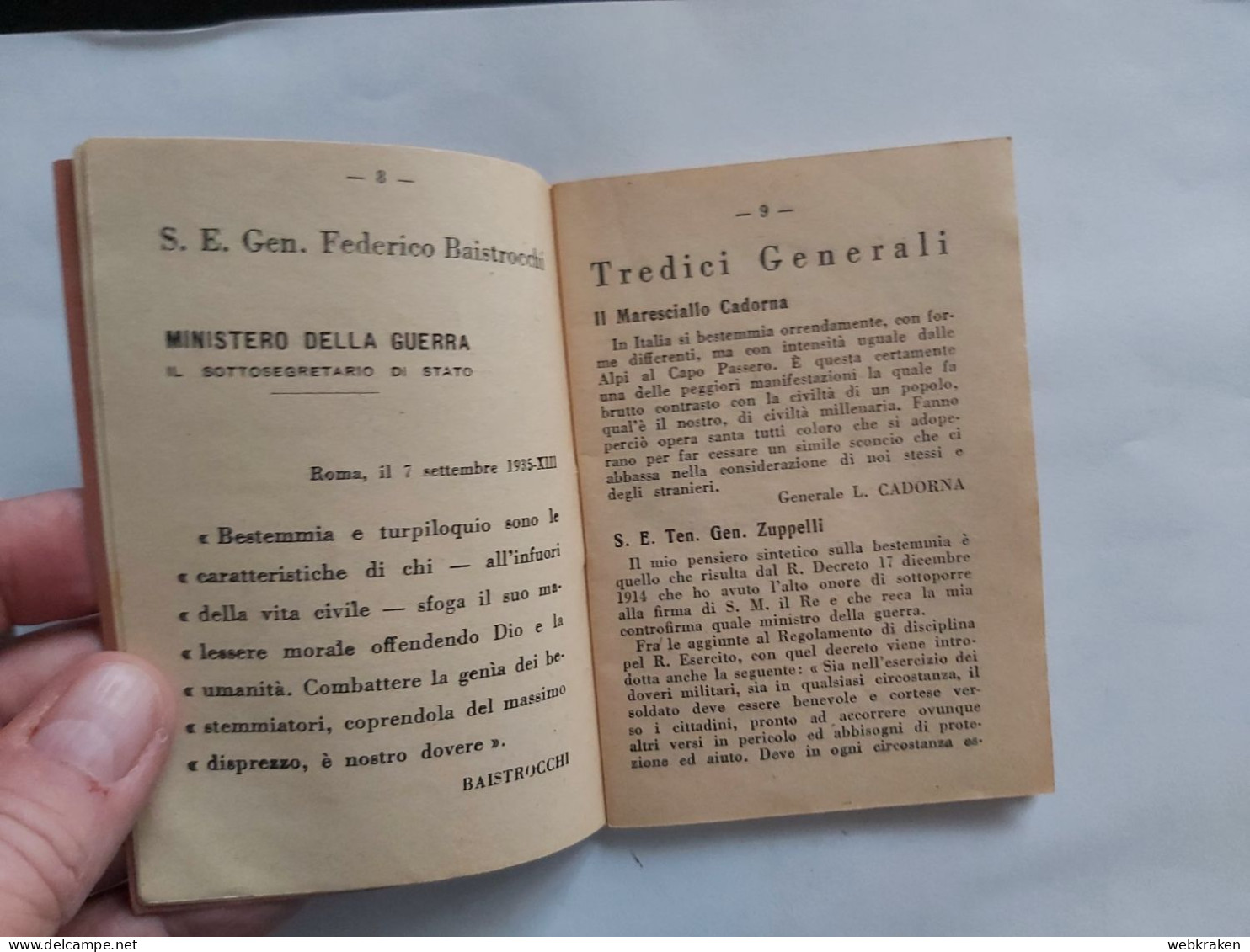 LIBRETTO PERIODO FASCIO AI SOLDATI D'ITALIA RE MUSSOLINI OSPEDALE TRIESTE - Other & Unclassified