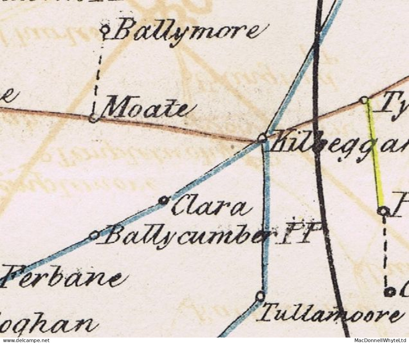 Ireland Offaly 1833 Large Piece To Dublin At "8" With CLARA/PENNY POST (posted At Ballycumber RH) - Prefilatelia