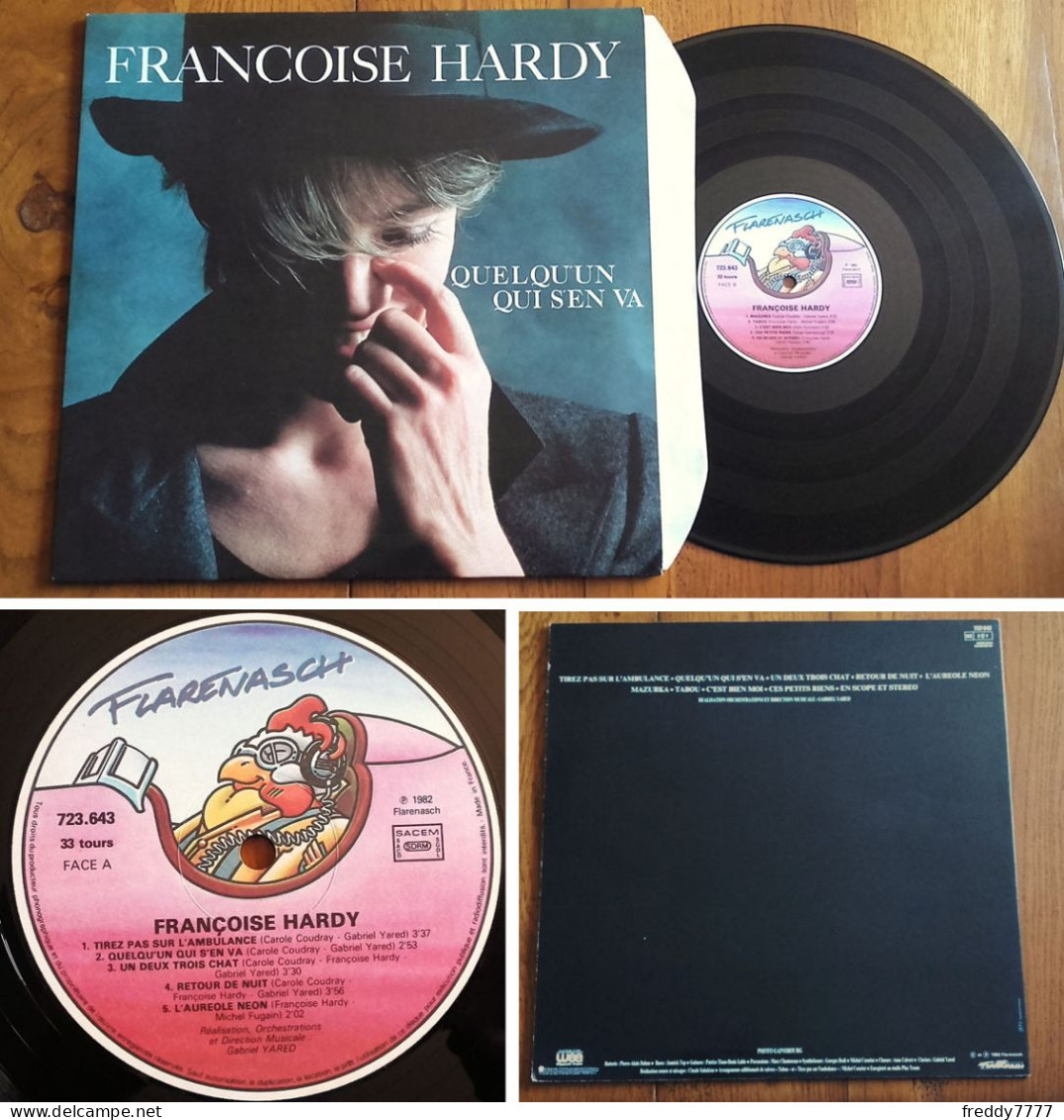 RARE French LP 33 RPM (12 Inch') FRANCOISE HARDY "Quelqu'un Qui S'en Va" (1982) - Collectors