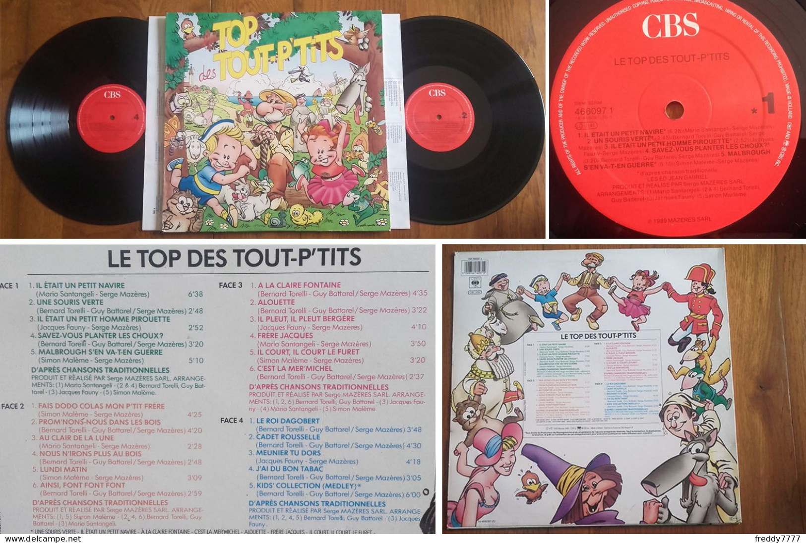 RARE 2xLP 33t RPM (12"x2) «LE TOP DES TOUT-P'TITS» (Holland, 1989) - Kinderen