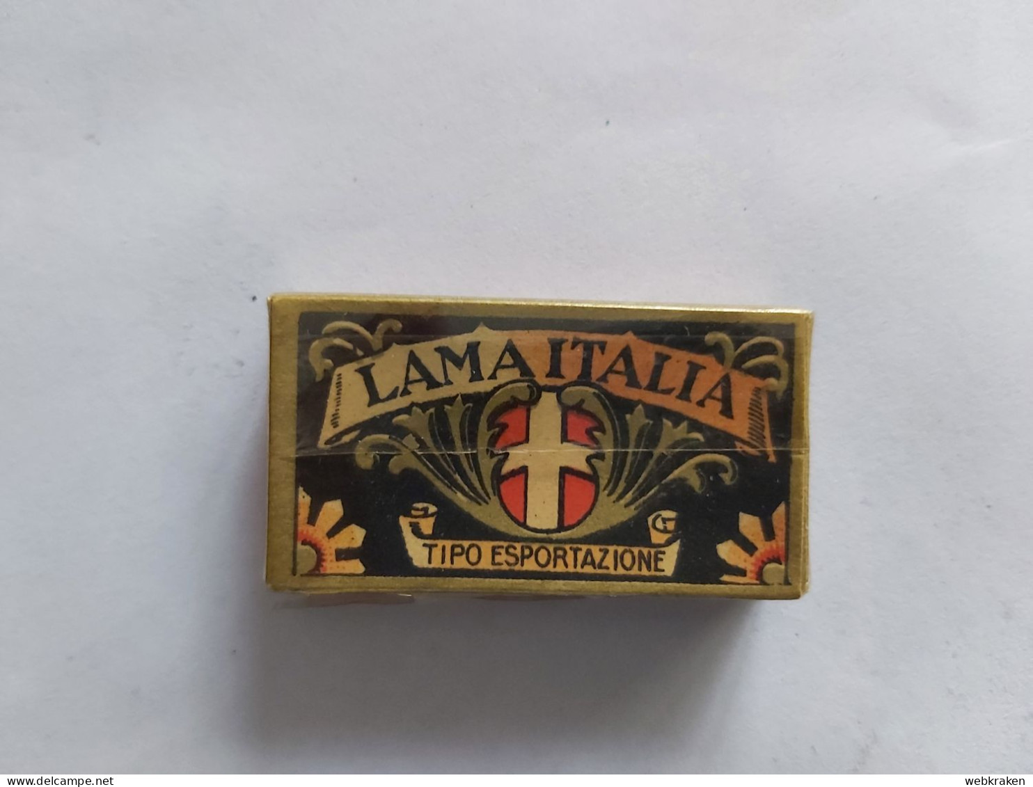 SCATOLETTA SIGILLATA LAMETTE DA BARBA MARCA LAMA ITALIA REGNO - Razor Blades