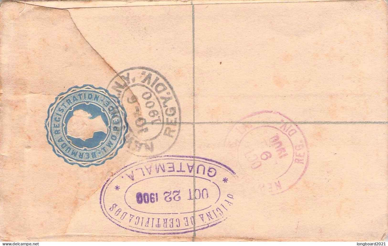 BERMUDA - REGISTERED MAIL 1900 - GUATEMALA / 2168 - Bermuda