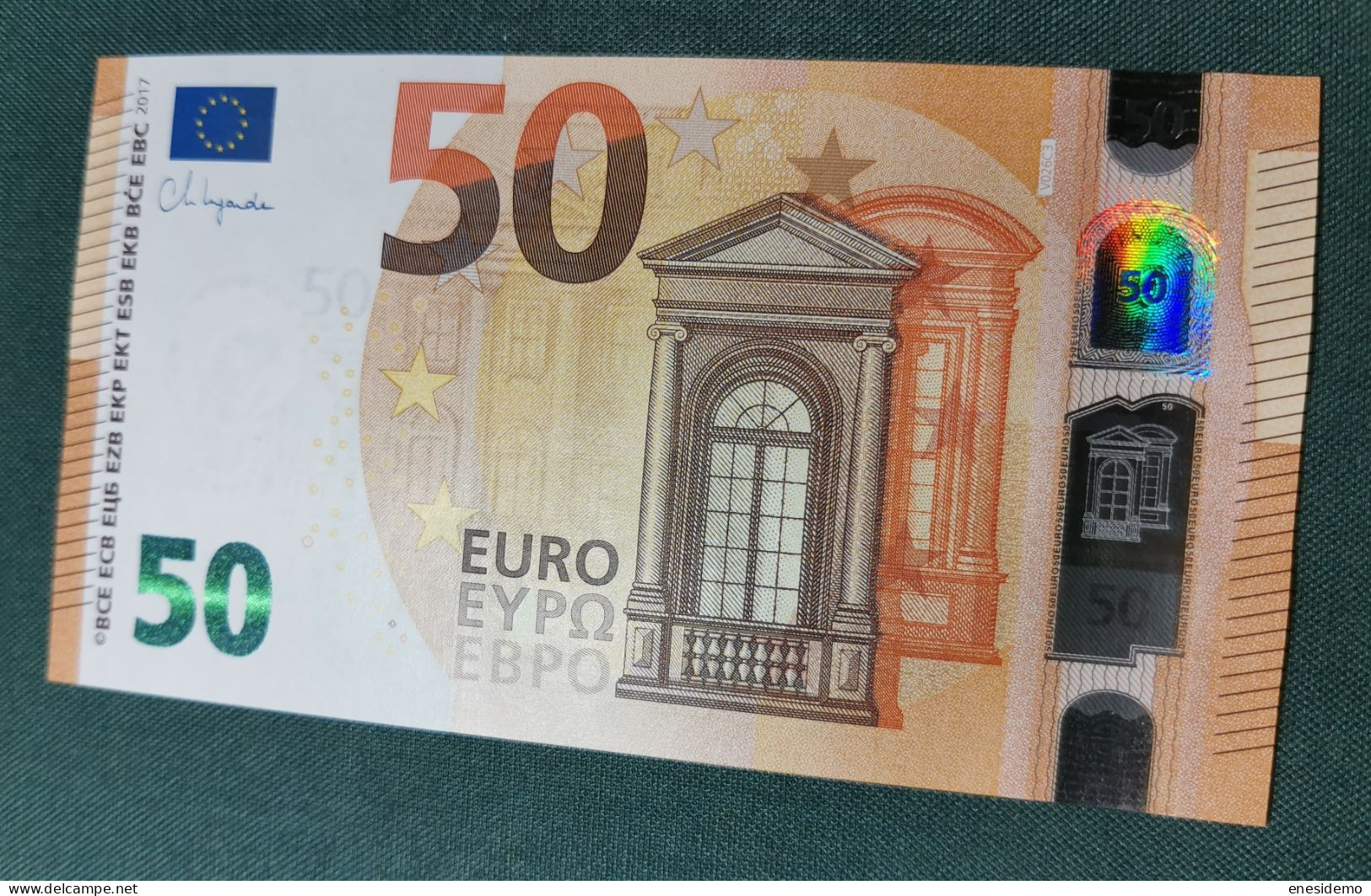 50 EURO SPAIN 2017 LAGARDE V026C3 VC SC FDS UNC. PERFECT - 50 Euro