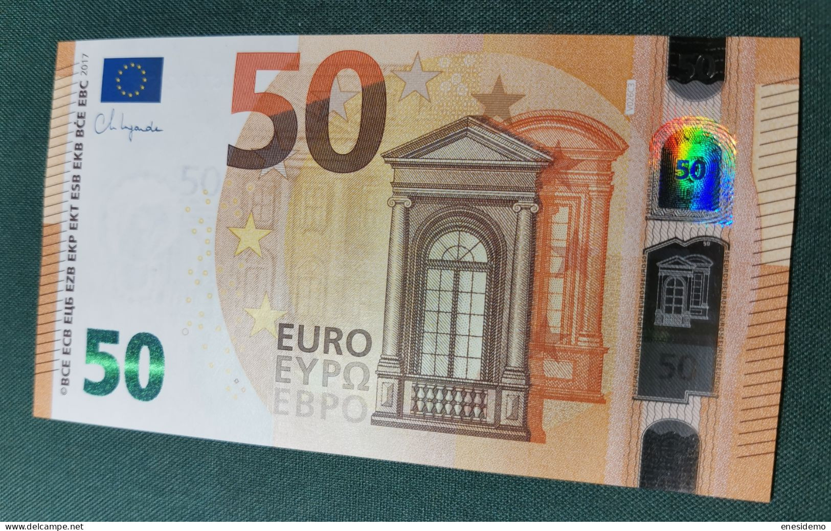 50 EURO SPAIN 2017 LAGARDE V026C3 VC SC FDS UNC. PERFECT - 50 Euro