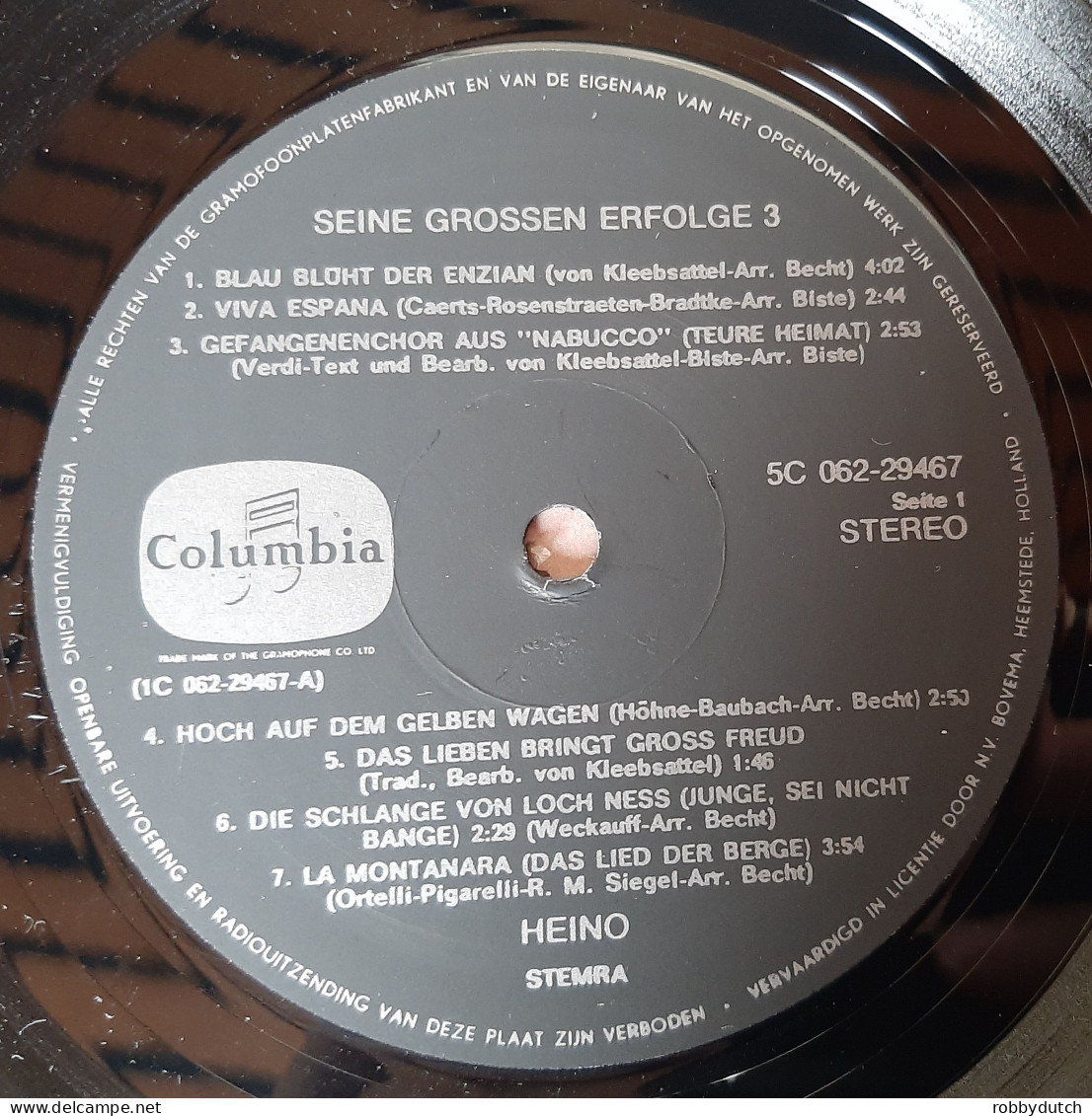 * LP *  HEINO - SEINE GROSSEN ERFOLGE 3 (Holland 1972 EX) - Altri - Musica Tedesca