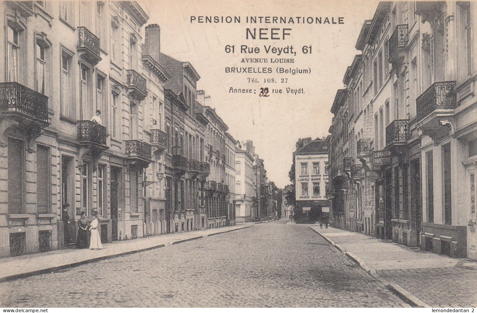 Bruxelles - Avenue Louise - Pension Internationale Neef - Rue Veydt - Bruxelles-ville