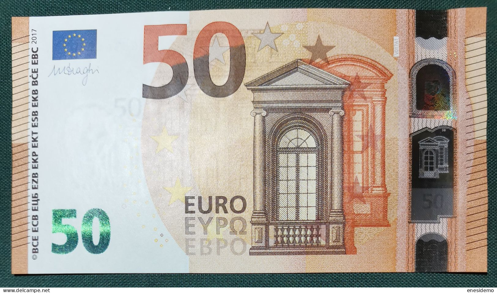 50 EURO SPAIN DRAGHI  2017 V017A1 VB FIRST POSITION SC FDS UNCIRCULATED PERFECT - 50 Euro