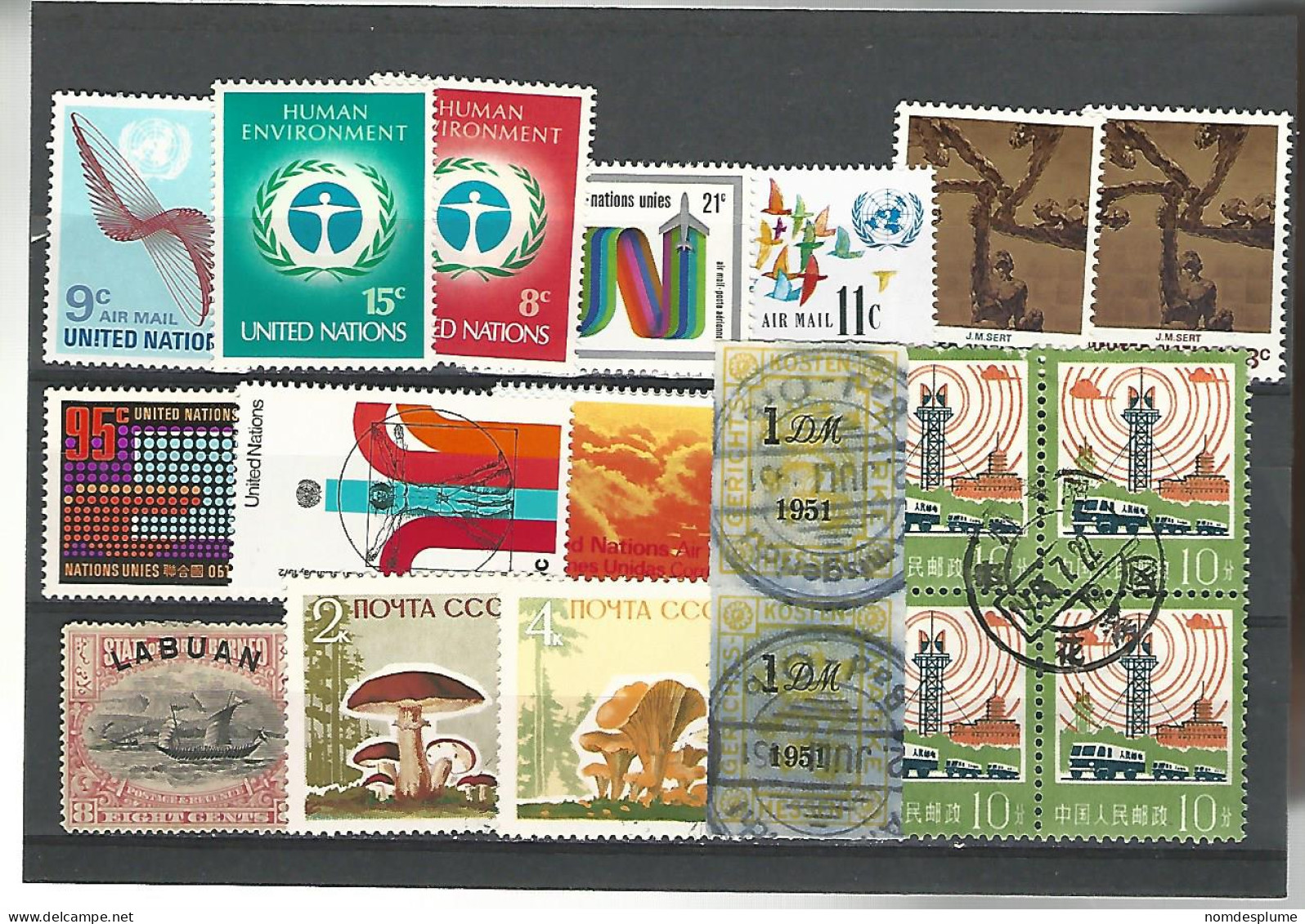 52520 ) Collection World United Nations China Labuan Russia Germany - Collections (sans Albums)