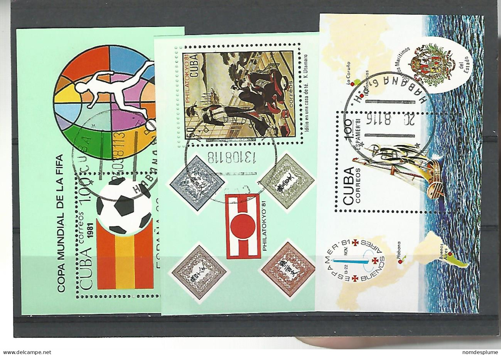 52549 ) Collection Cuba Souvenir  Postmark - Lots & Serien