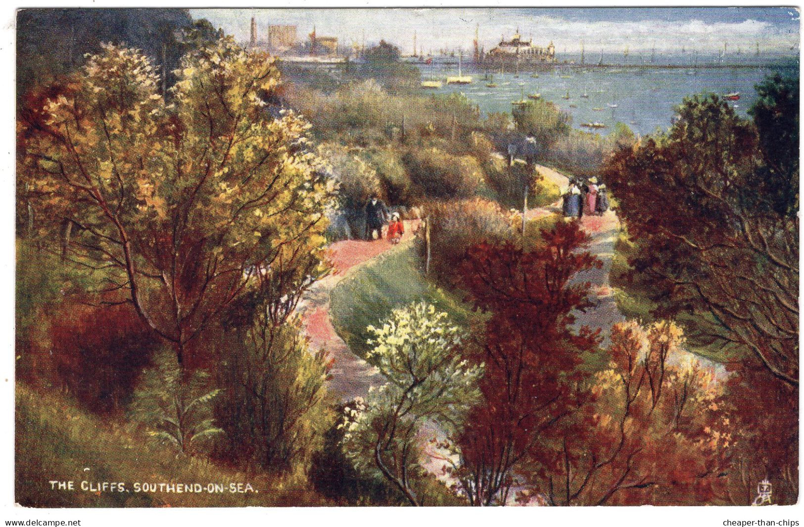 SOUTHEND-on-SEA - The Cliffs -  Tuck Oilette 6180 - Southend, Westcliff & Leigh