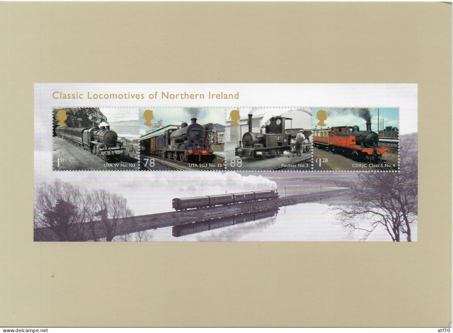 GREAT BRITAIN 2013 Classic Locomotives Of Northern Ireland M/S Mint PHQ Cards - Cartes PHQ