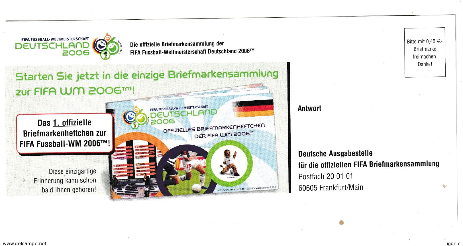 Germany 2006 Card: Football Soccer Fussball Calcio; FIFA World Cup Deutschland 2006 - 2006 – Germany