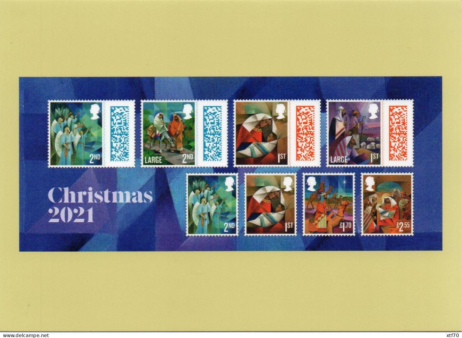 GREAT BRITAIN 2021 Christmas mint PHQ cards