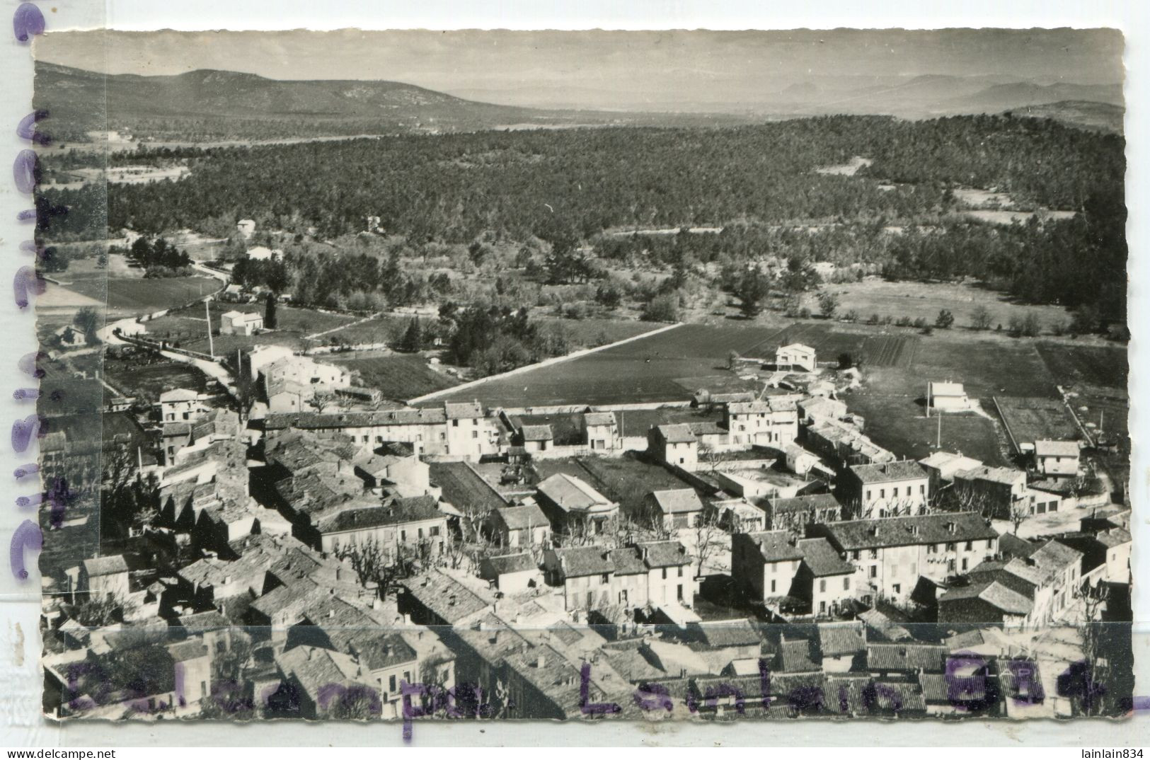 - 2 - NANS Les PINS - ( Var ), Vue  Générale, En Avion Au Dessus, Petit Format, Glacée, Lapie, TTBE, Scans. - Nans-les-Pins