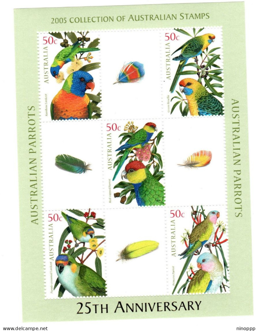 Australia 2005 Parrots Sheetlet,Mint Never Hinged - Mint Stamps