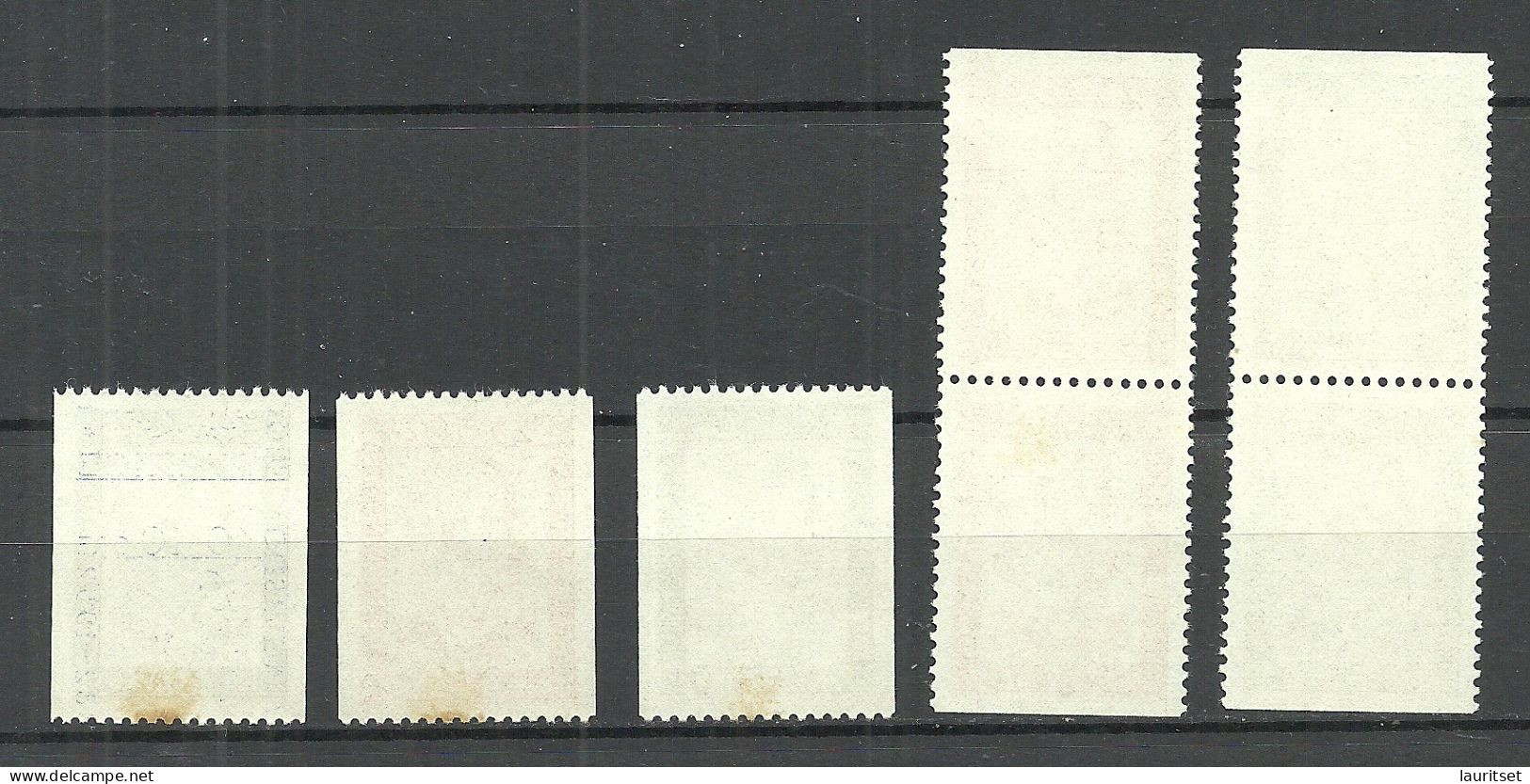 Sweden Schweden 1952 Michel 376 - 378 + Pairs: 376 Do/Du & 377 Do/Du MNH NB! Single Stamps Have Stain Spots! - Nuevos