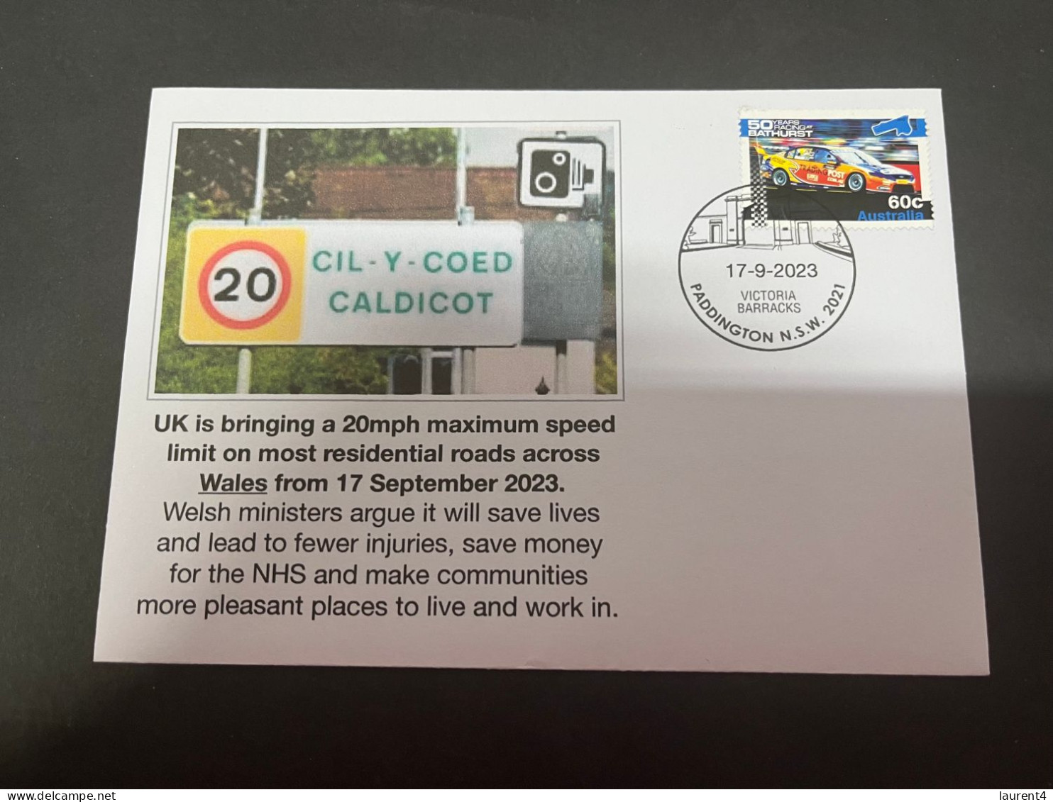 17-9-2023 (1 U 22) UK - Wales Is Bringing Down Maximum Speed To 20 Mph In All Of Wales Town From 17 Sept 2023 - Other & Unclassified