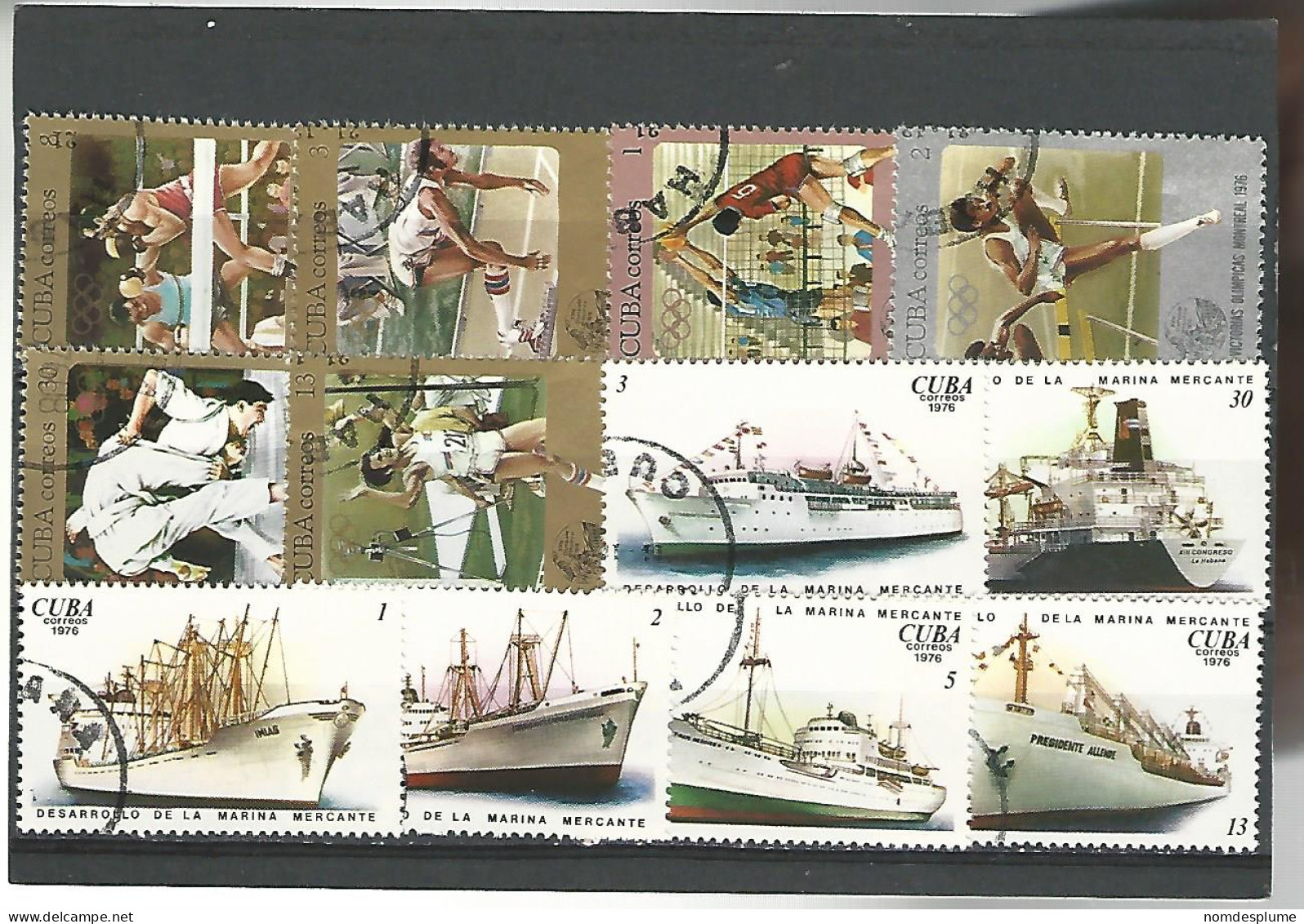 52579 ) Collection Cuba Postmark Montreal Olympics 1976 Ships - Lots & Serien