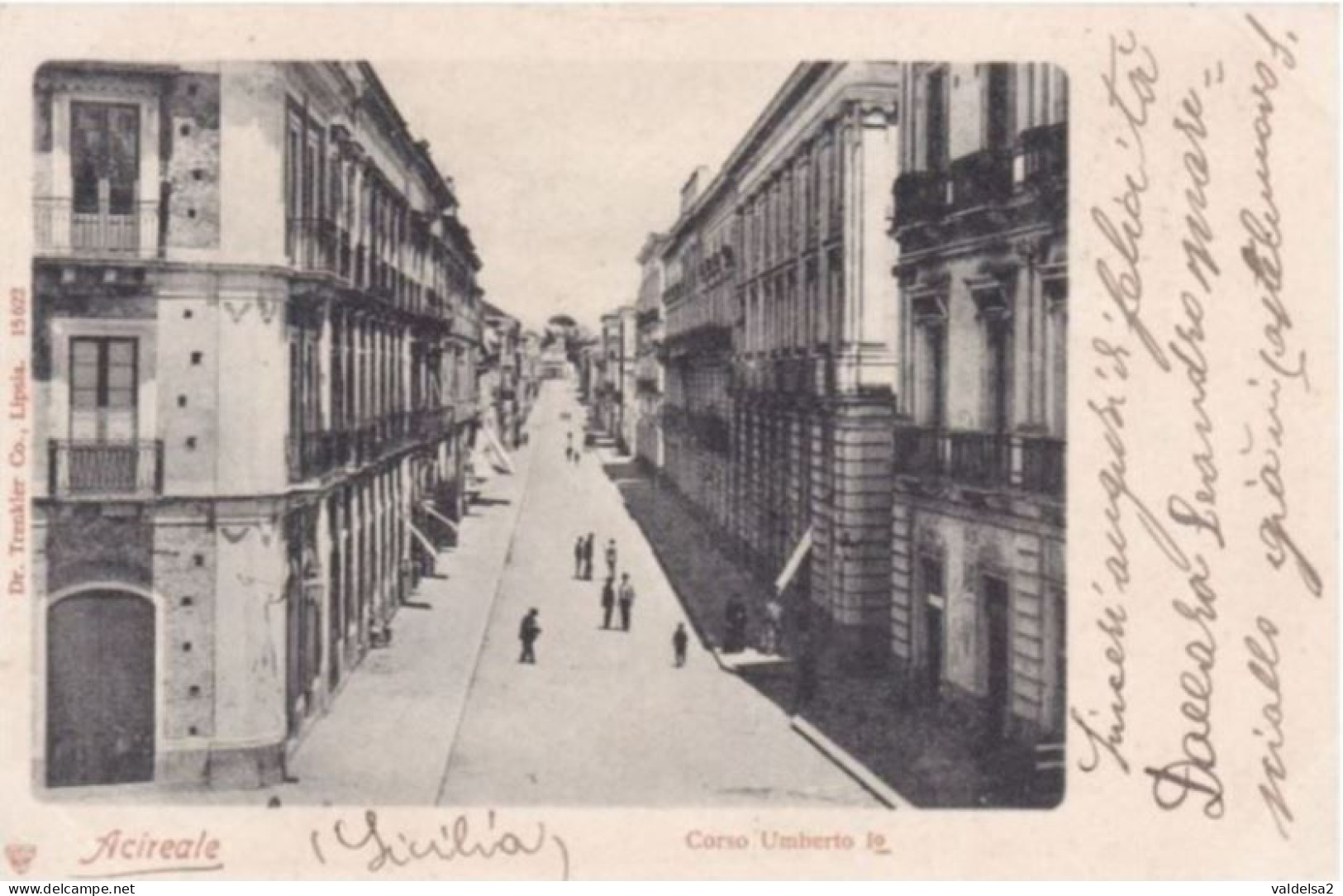 ACIREALE - CATANIA - CORSO UMBERTO I° - BELLA ANIMAZIONE - 1902 - Acireale