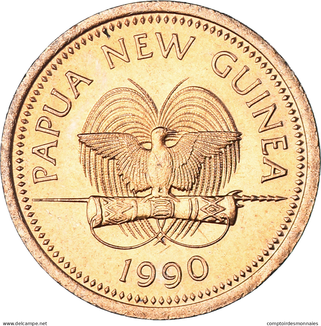 Monnaie, Guinée, 2 Toea, 1990 - Papouasie-Nouvelle-Guinée