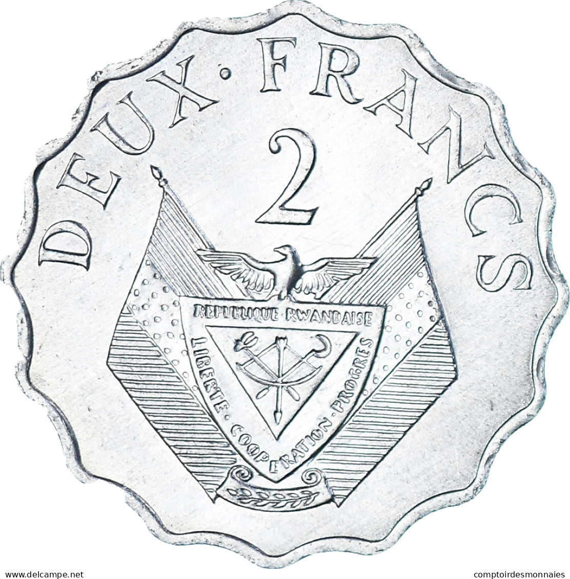 Rwanda, 2 Francs, 1970 - Rwanda