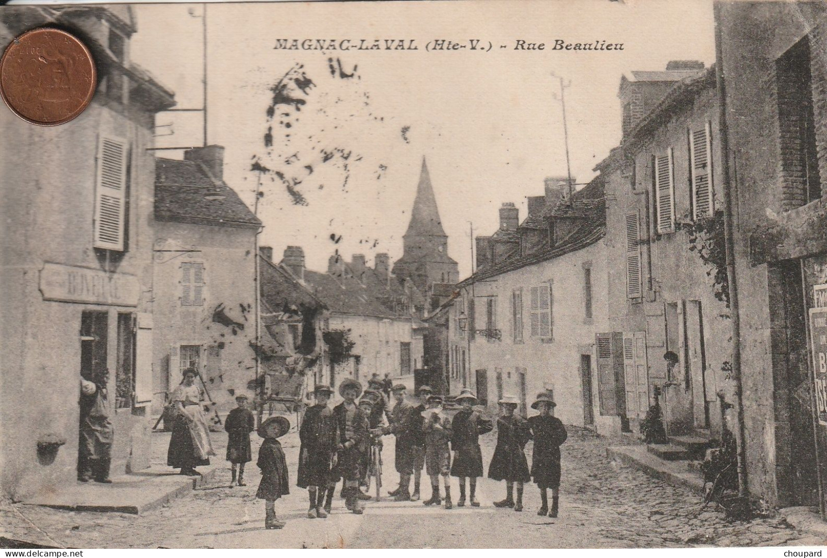 87 - Carte Postale Ancienne De   MAGNAC-LAVAL   Rue Beaulieu - Andere & Zonder Classificatie