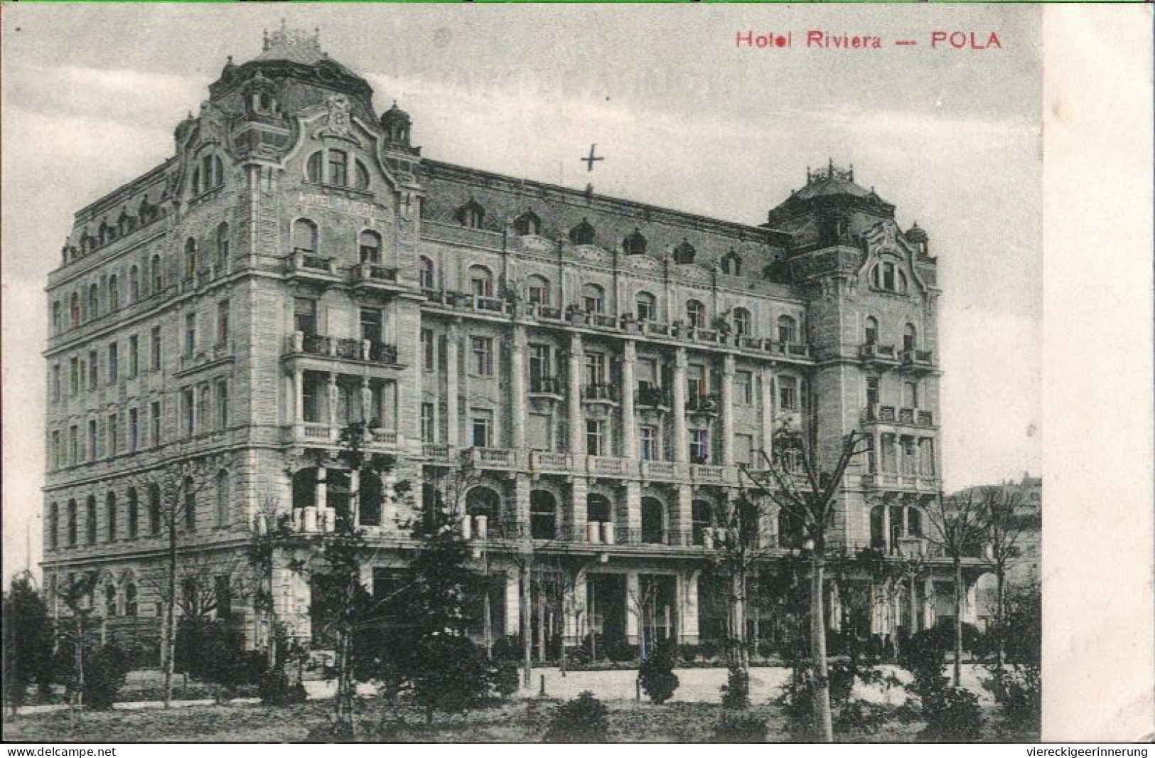 ! Alte Ansichtskarte Pola, Pula, Hotel Riviera, Kroatien, Croatia - Kroatië