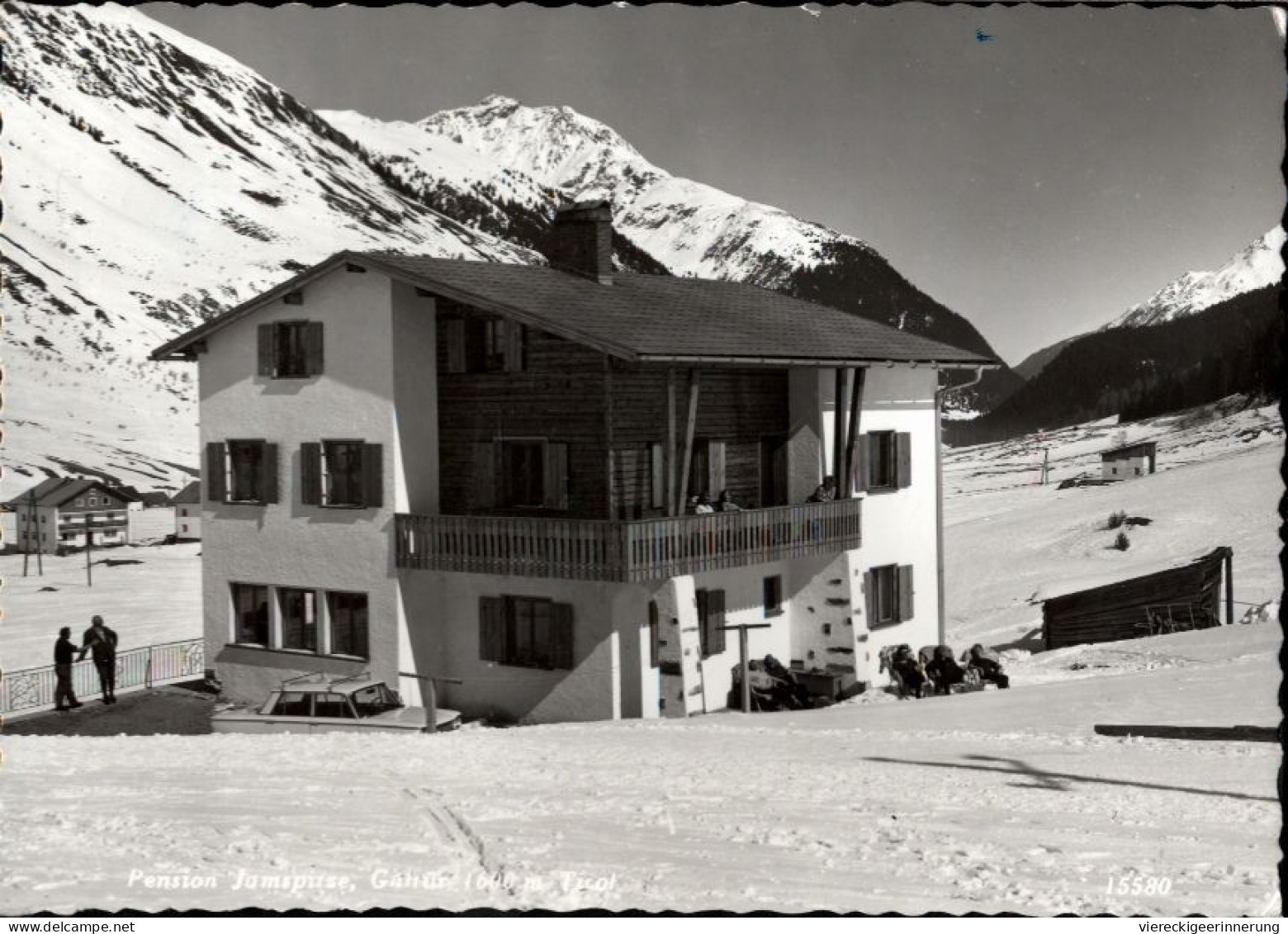 ! S/w Ansichtskarte Galtür In Tirol, Pension Jamspitze, 1965, Österreich, Schnee - Galtür