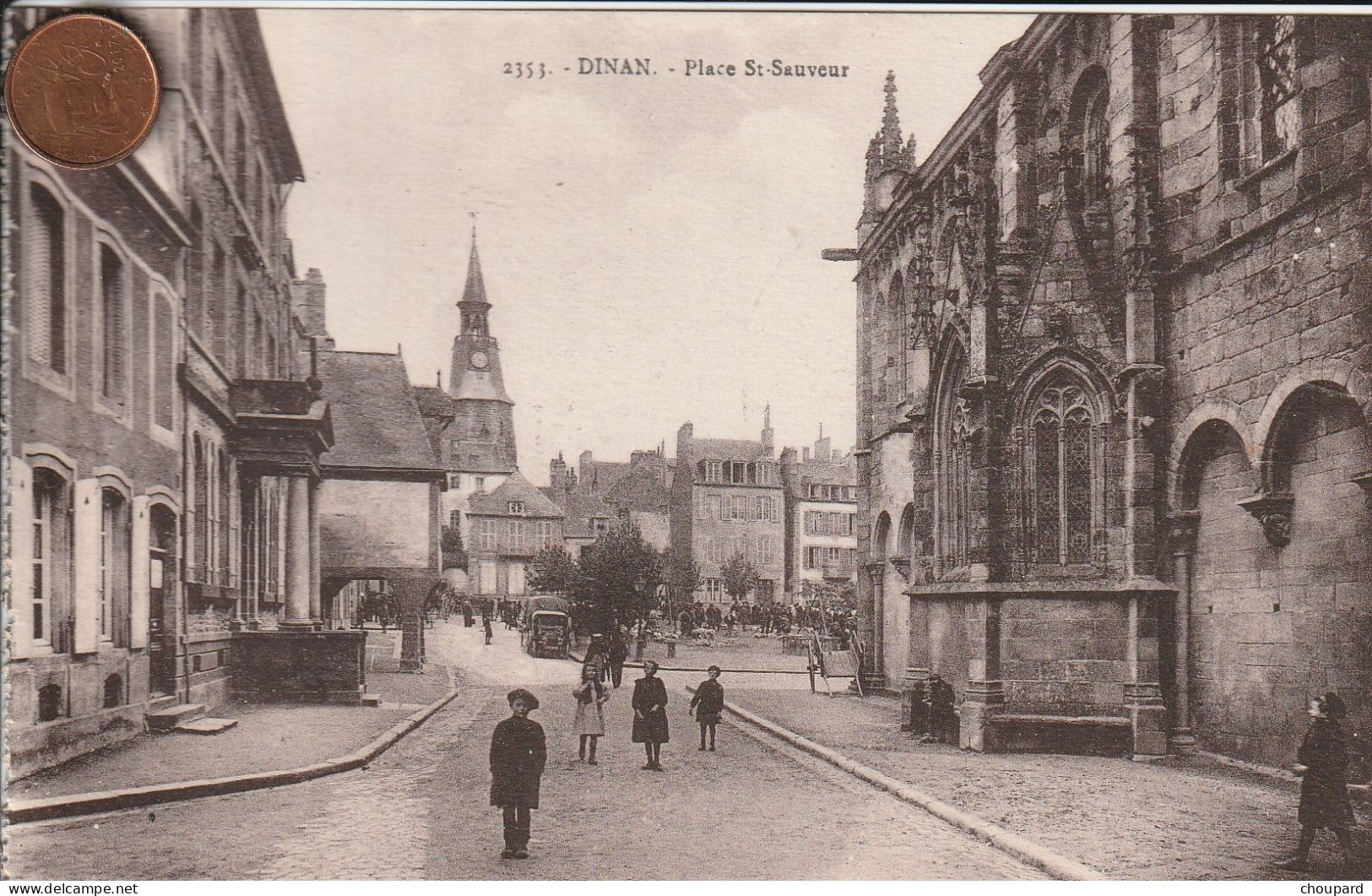 94  - Carte Postale Ancienne De  DINAN   Place Saint Sauveur    (Sans Doute Un Carnet ) - Bry Sur Marne